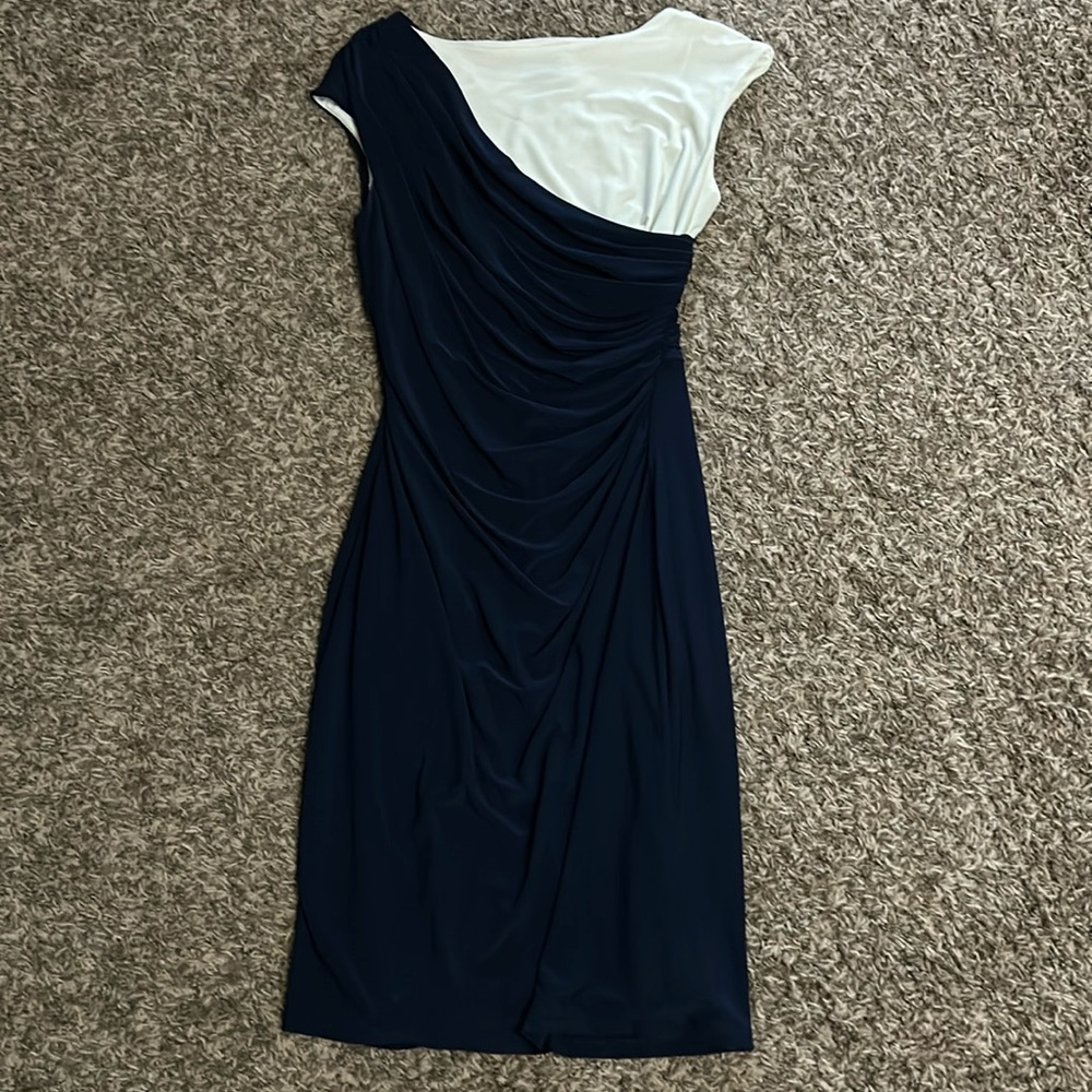 American Living navy blue and white dress, size 2
